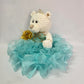 KINNEX COLLECTIONS SINCE 1997 20 Quince Anos Quinceanera Last Doll Teddy Bear with Dress (Centerpiece) ~ ARC16831-23R (Aqua)