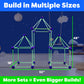 Fun Forts Glow Fort Building Kit For Kids - 81 Pack Glow In The Dark Stem Building Toys Indoor Outdoor Play Tent For Kids Construction Toys With 53 Rods And 28 Spheres