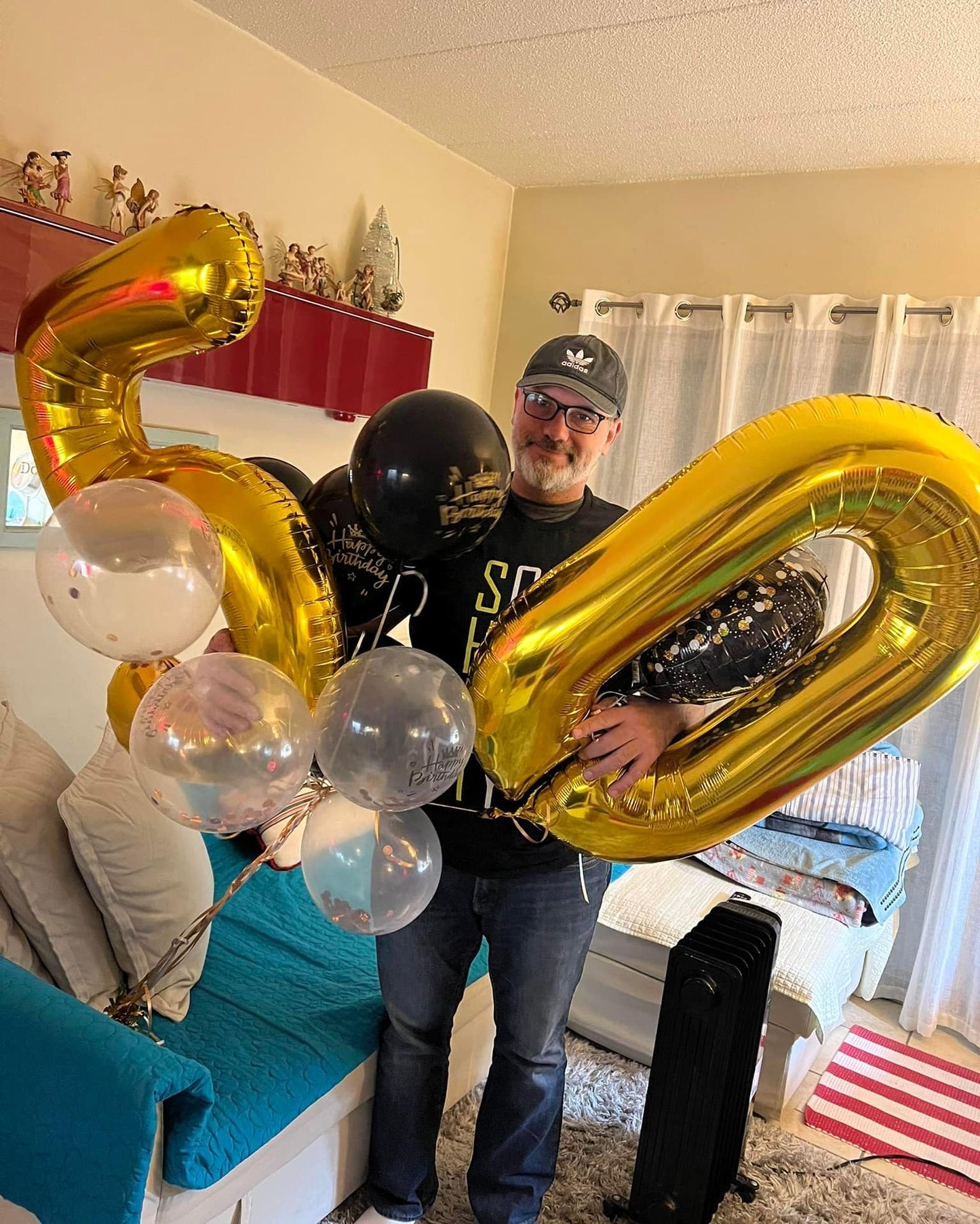 50 Balloon Number, Gold Number 50Th Birthday Balloons 40 Inch, 50 Years Old Gold Birthday Decorations For Men Women, 50Th Annive