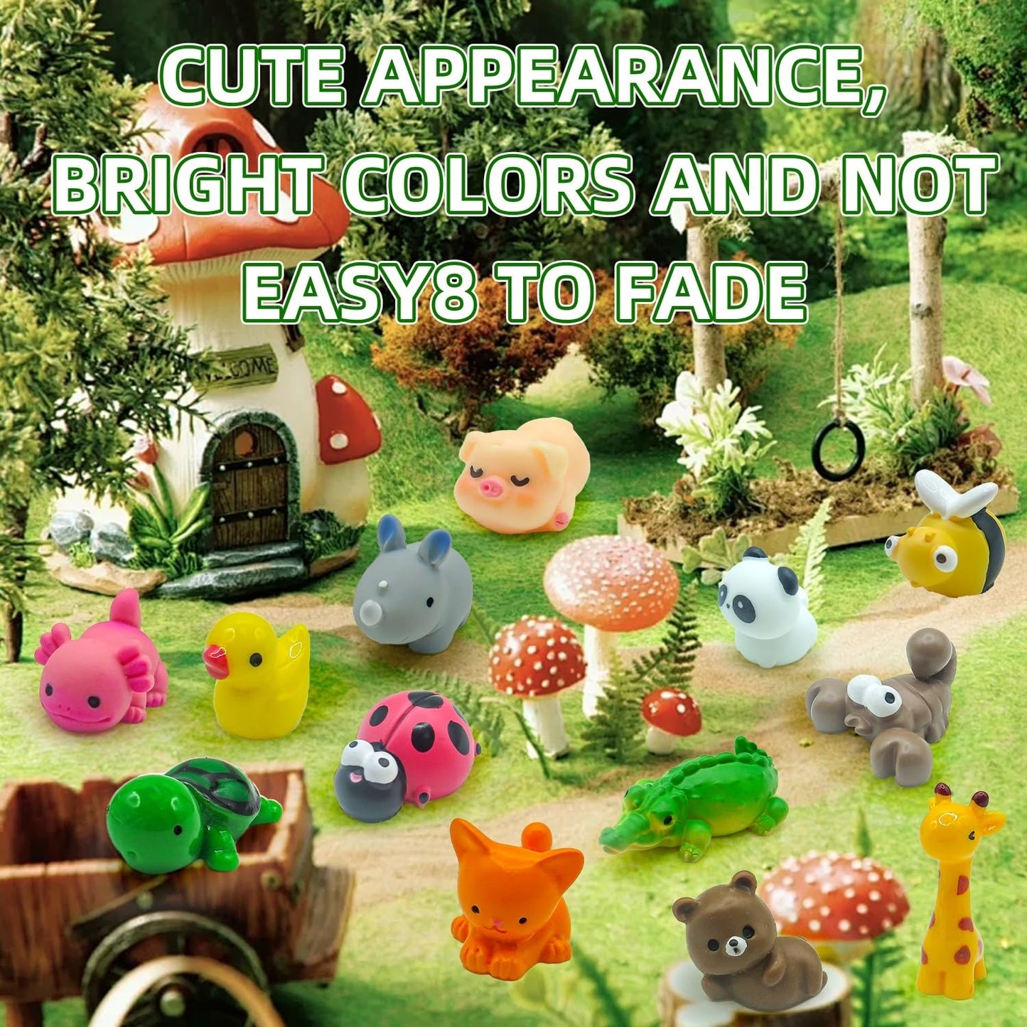 45 Pcs Mini Resin Animals Tiny Animals Mini Ducks Garden Decor 45 Styles Tiny Resin Miniature Figurines Bulk For Dollhouse Slime