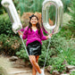 10 Balloon Number, Silver Number 10Th Birthday Balloons 40 Inch, 10 Years Old Silver Birthday Decorations For Boys Girls, 10Th A