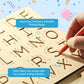 Hzsshb Wooden Letters Practicing Board,Reusable Handwriting Alphabet Tracing Board Double-Sided Toddlers And Preschool Gifts Lea