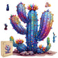 Qiuenisray Wooden Puzzles for Adults,Cactus Wooden Jigsaw Puzzles 200pcs,11.5x12.6in,Medium,Unique Shape Adult Puzzles,Irregular