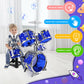 M Sanmersen Upgraded Kids Jazz Drum Set Toddler Toy Drum Set With Stool, Plastic Rock Jazz Drum Kit Musical Toys Gift For Boys Girls 1-3 3-5