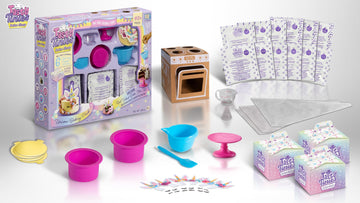 Goliath Tasty Tinies Bake Shop | Unicorn Bakery Party Pack | Red Velvet Cake Mix & Cream Cheese Flavor Frosting | Mix, Bake & De