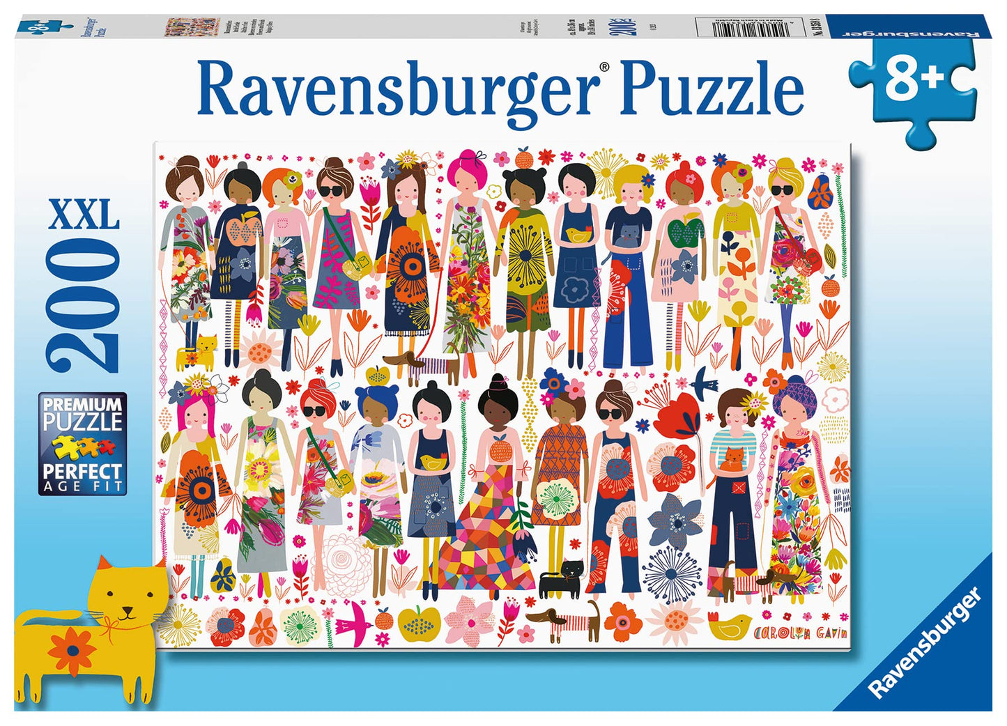 Ravensburger 200-Piece Flowers and Friends Jigsaw Puzzle | Durable Cardboard, Multicolor, 19.5 x 14 inches, Model 13359