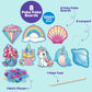ATFUNSHOP 8 Packs Poke in Crafts Art Kits - Unicorn & Mermaid, Small Paper Craft Kits for Girls 4-9 Years, Mess Free DIY Birthday Gift