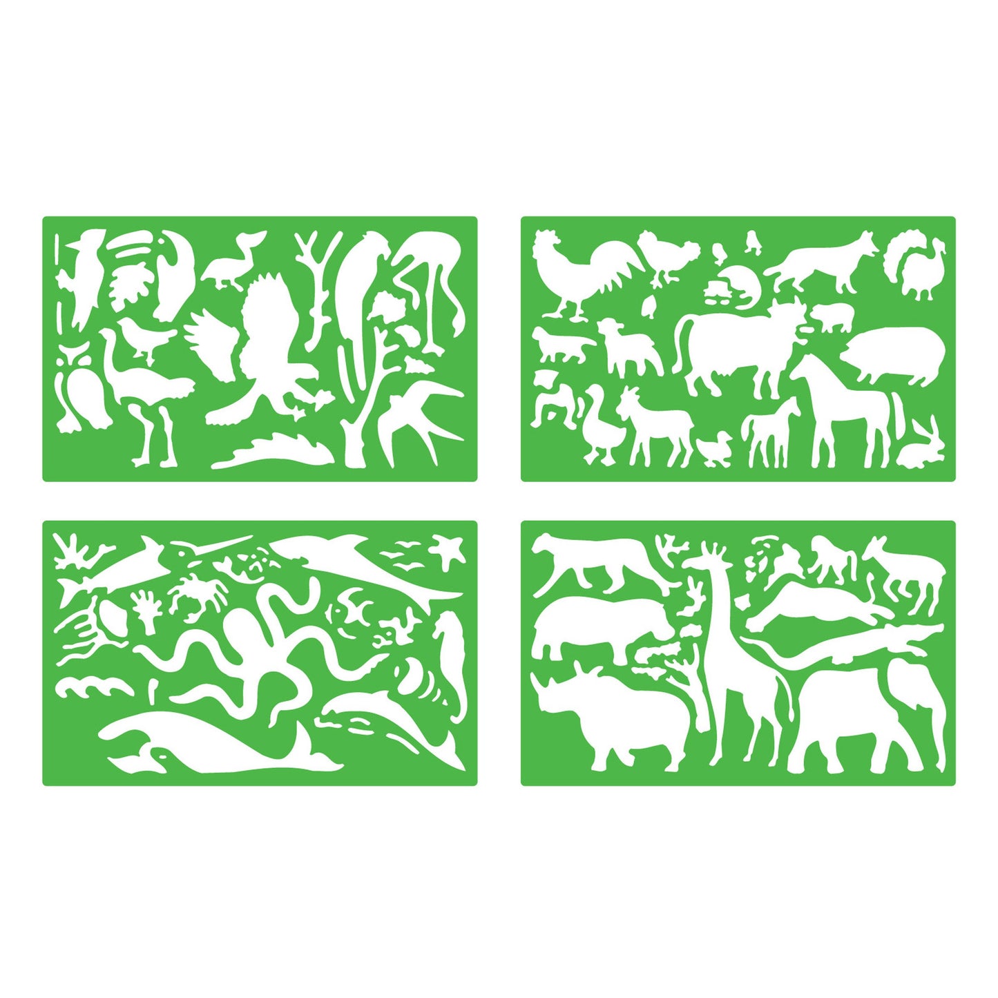 Quercetti Animal Stencils Art Set with Markers