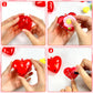 Domkier 28Pcs Valentines Mochi Squishies Toys Set, Squishies Toys Filled Hearts Boxes With Cards Valentines Stress Relief Toys F
