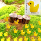 100Pcs Mini Resin Ducks,Small Plastic Ducks Tiny Ducks. For Miniature Dollhouse Decor Accessories,Miniature Characters Fairy Gar