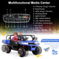 Costzon Ride On Dump Truck With Remote Control, 12V Electric Kids Utv W/Electric Dump Bed, Rocking Function, Shovel, 4 Spring Suspensions, Wireless Design, 2-Seater Ride On Car Gift For Kids (Blue)