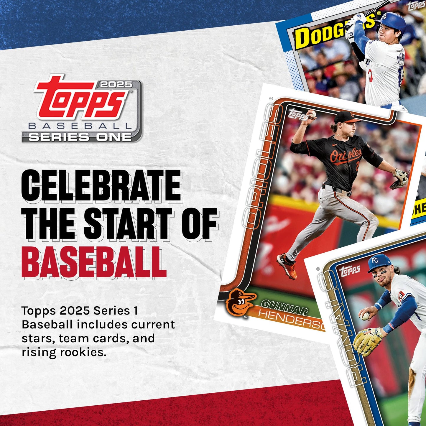 Topps 2025 Series 1 Baseball - Factory Sealed - Mega Box (224 Count, Mlb, Baseball Cards)