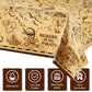 Irenare Pirate Party Tablecloth Treasure Map Tablecover Plastic Island Treasure Table Covers Pirate Nautical Supplies For Pirate Theme Birthday Party Decoration, 54 X 108 Inches(6 Pieces)