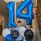 IWERP Navy Blue Number 14 Balloon, 40 inch Foil Mylar, 14th Birthday Decorations for Boys & Girls