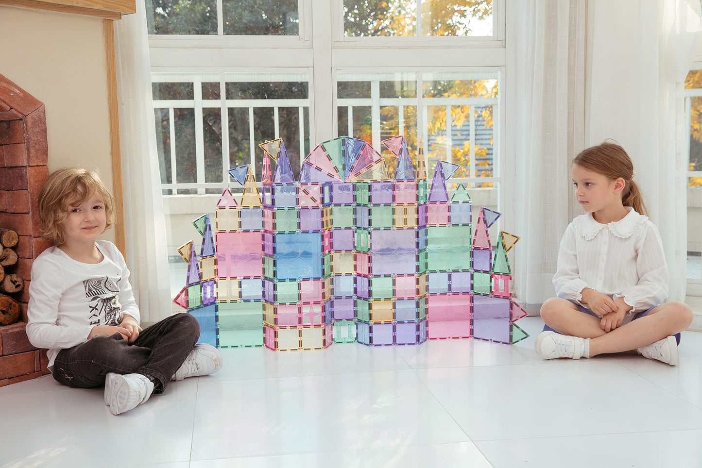 MEGAGONTILES 120PCS Premium Magnetic Tiles|Magnet Tiles|STEM AUTHENTICATED|Magnetic Blocks|Magnet Tiles|Magnetic Building Blocks