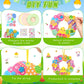 Hollowfly 48 Sets Easter Wreath Craft Kits DIY Wreath Hanging Ornaments Make Your Own Paper Craft with Stickers for Home Party F