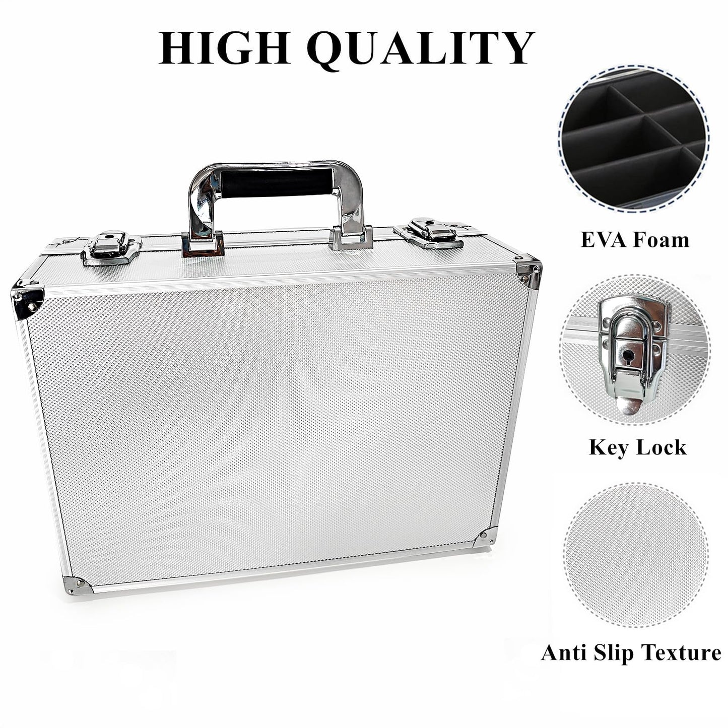 superaimi Toploaders Storage Box, Hard Toploaders Storage Case for 3'' x 4'' 35pt Rigid Card Holders, Card Deck Box Fits Cards,