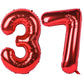 40 In Red Number Balloons Helium Foil Mylar Balloon Birthday Party Banquet Decoration Digital 37