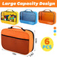 Codree 6 Packs Large Oxford Cloth Toy Storage Bags, 13 X 8.5 X 3.9 Inch Visible Toy Organizing Bags With Zipper, Waterproof Trav