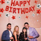 TONIFUL 35PCS Red Happy Birthday Decorations Kit, 16 Inch Aluminum Balloons, Foil Banner for Men, Women, Kids, Party Supplies