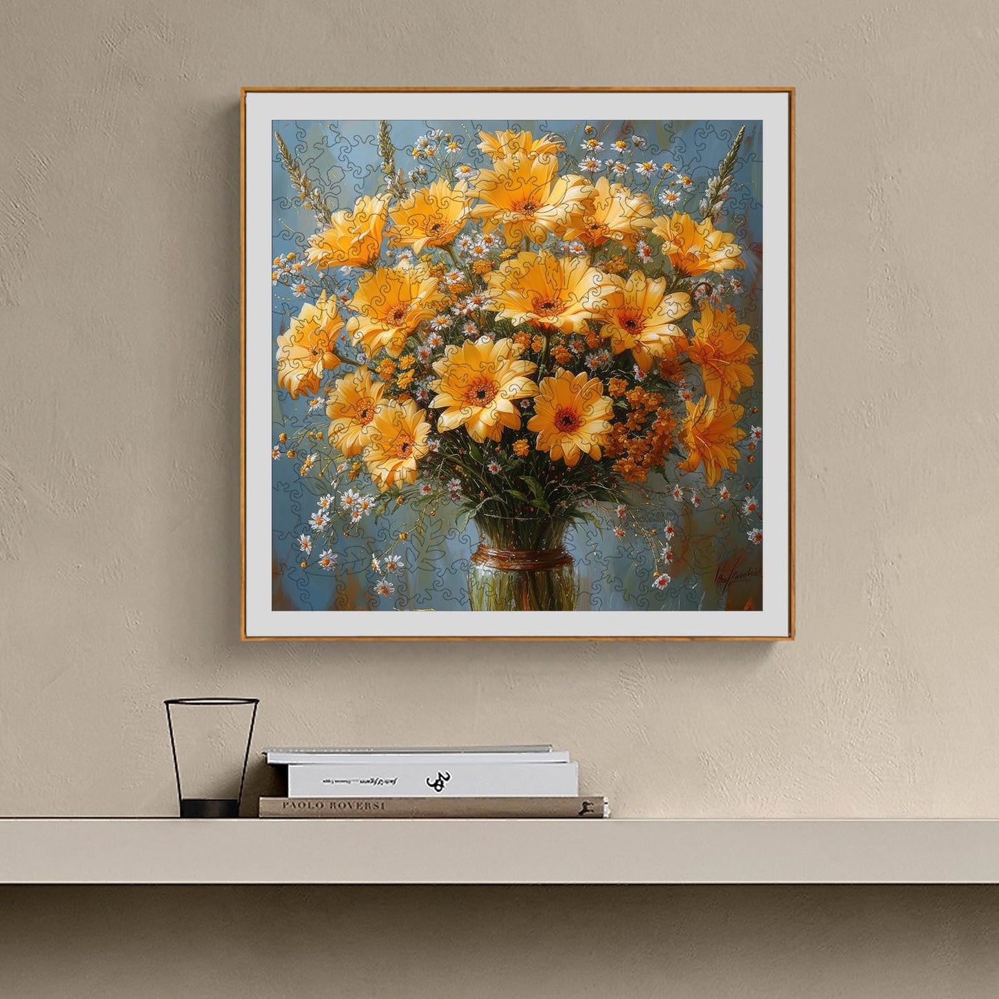 Wooden Puzzles for mature-themeds  500 Pieces Chrysanthemum Wooden Jigsaw Puzzles  16.7 in Wooden Puzzle mature-themed Creative Christmas Thanksgiving Toy Gifts for Friends Family Puzzle Lovers