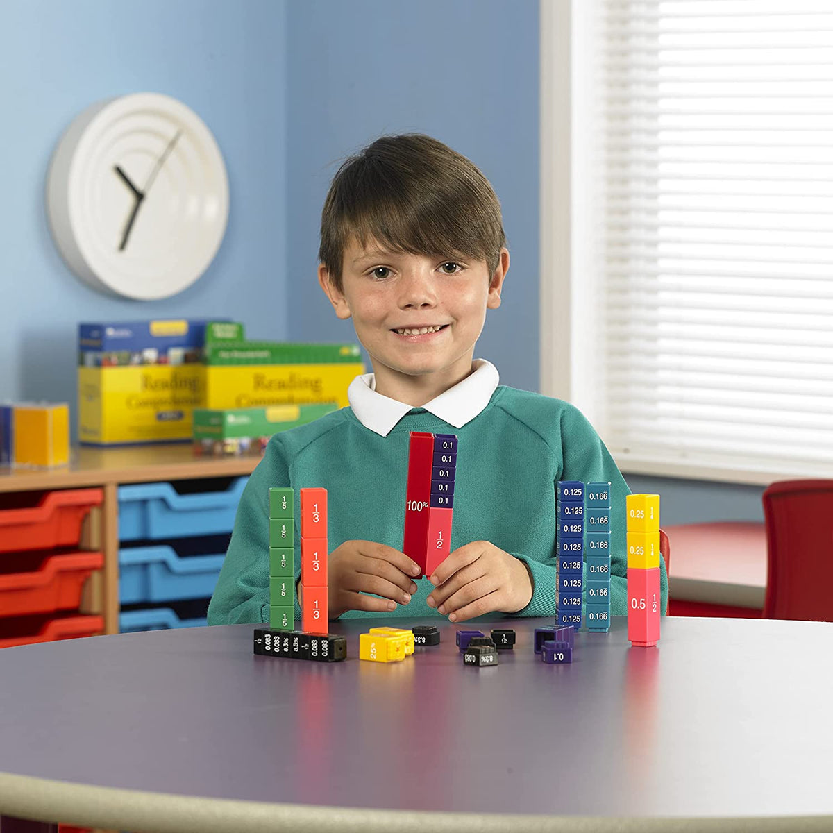 Stack Compare Master Fractions Math Tower for Kids Ages 6+