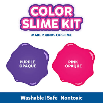 Elmer'S Color Slime Kit, 2-Count + 2-Activator, Pink/Purple