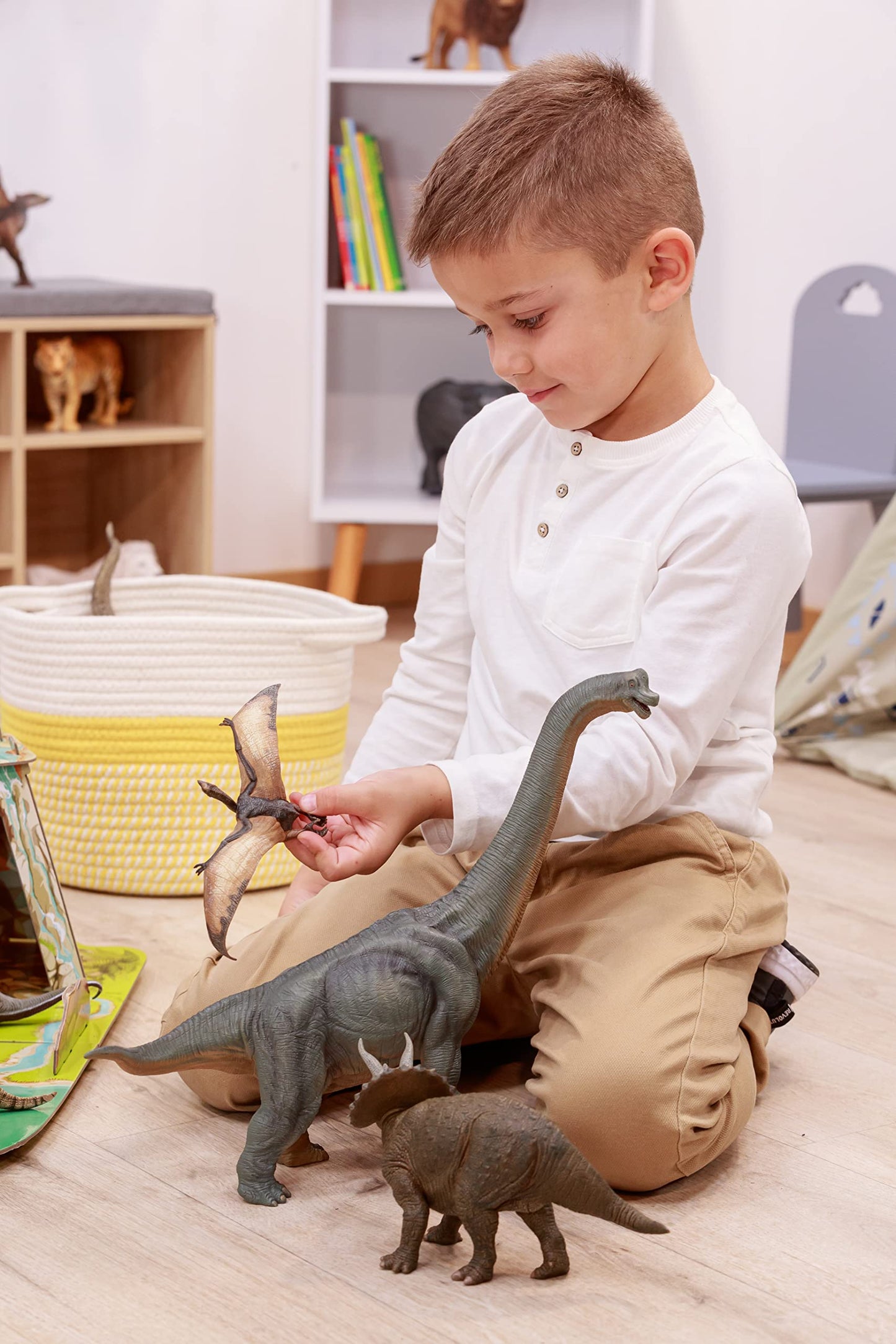 Papo Pteranodon Dinosaur Figure, 8.8cm, Multicolor, Plastic, Model 55006