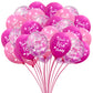 Sweet 16Th Birthday Latex Balloons Confetti Balloon Pink And Hot Pink Party Decorations 30 Pack 12 Inch Helium Printed 16 Number
