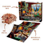 Cozy Cabin Winter Scene Puzzle 1000 Piece For Adults, Book Cozytime Jigsaw Puzzle Coffee Table, Dog Cat Puzzle