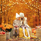 Fall Thanksgiving Photography Backdrop 7x5FT Autumn Natural Scenery Forest Maple Leaves Photo Backdrop for Thanksgiving Kids Adu