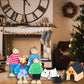 ONEST 10 Pieces Wooden Dollhouse Family Set Mini People Figures Sets Dollhouse Dolls Wooden Doll Family Pretend Play Figures Acc
