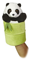 Aurora® Interactive Hand Puppet Panda Pop Up Puppet Stuffed Animal - Storytelling Adventures - Playful Learning - Multicolor 10 Inches