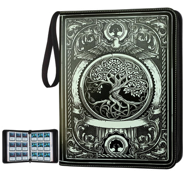 MTGPRO 9 Pocket Card Binder Trading Card Binder enhanced 720 Double PU Card Collection Binder with Sleeves Card Folder for MTG  TCG  Sports Cards(Black)