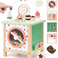 PairPear 7-in-1 Wooden Activity Cube Montessori Toys  Dessert-Themed Kids Play Cube Activity Bead Maze  Shape Sorter & Busy Board  Early Learning Play Center Toy for Toddlers 1-3