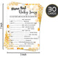 Baby Mad Libs, Baby Shower Game, Gender Reveal Party Supplies,Honeycomb Bumble Bee Party Decorations,- 30 Game Cards (Bb013-Yx12
