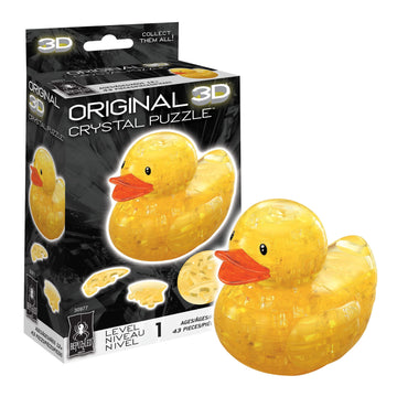 Bepuzzled | Duck, Original 3D Crystal Puzzle, Engaging And Entertaining Unique Puzzle, Quack Your Way To Fun!