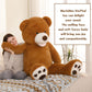 Morismos Giant Teddy Bear Plush 5 Feet, Large Teddy Bears Stuffed Animals For Girlfriend Boyfriend, 5 Foot Life Size Bear Gifts For Valentine'S Day, Baby Shower, Birthday