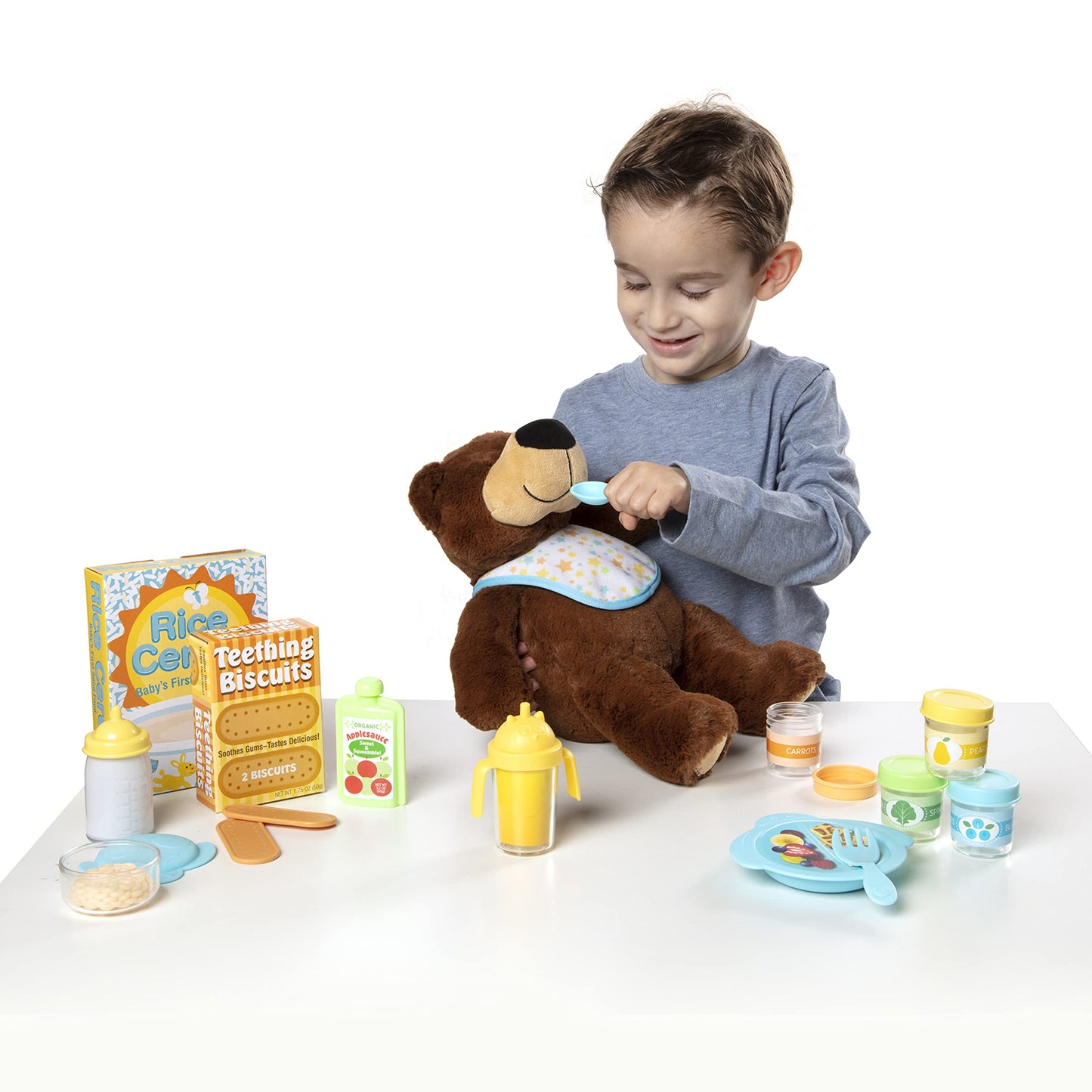 Melissa & Doug Mine to Love Mealtime Play Set for Dolls, 24 pcs, Plastic, Multi, Model 31708