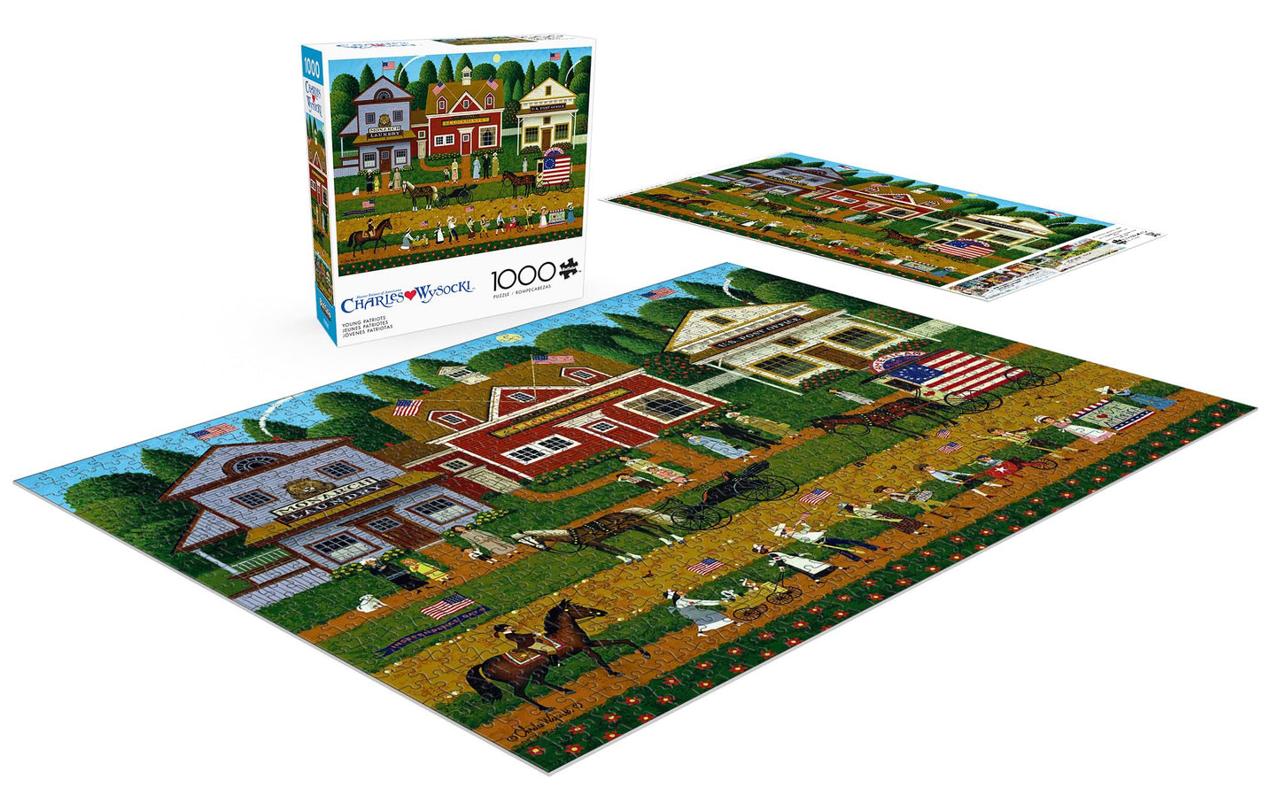 Buffalo Games - Charles Wysocki - Young Patriots - 1000 Piece Puzzle - Challenging Puzzle Perfect For Game Nights - Finished Siz