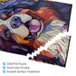 Havanese Dogs Lovers Stained Colorful Glass 1000 Pieces Art Painting Wooden Puzzle For Kids Adults, Birthday Mother'S Father'S D