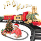Train Set - Christmas Train Toys, Battery-Powered Locomotive Engine With Sound And Lights, Cargo Cars & 10 Tracks, Toy Train Set