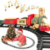 Train Set - Christmas Train Toys, Battery-Powered Locomotive Engine With Sound And Lights, Cargo Cars & 10 Tracks, Toy Train Set