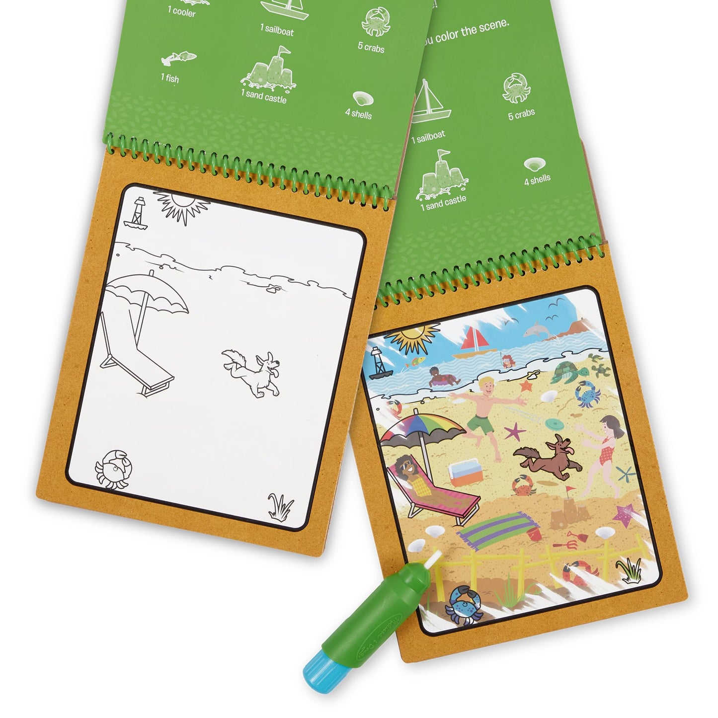 Melissa & Doug Lets Explore Water Wow! Seasons Water-Reveal Pad - Reusable On the Go Travel Activity - FSC Certified