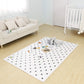 TCBunny Extra Large Baby Foam Play Mat - 4FT x 6FT Non-Toxic EVA Puzzle Mat (White with Black Cross) - Model jrcb-109
