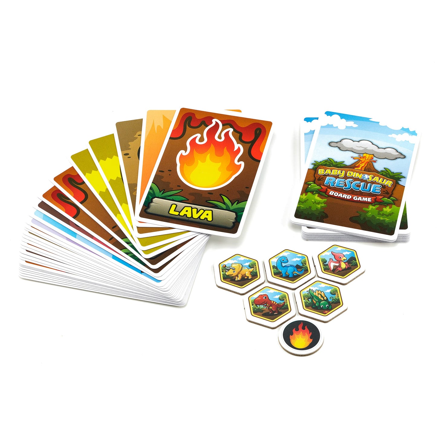 Jumping High Five Cooperative Dinosaur Rescue Board Game for Kids - Easy to Learn, Fun Family Game, Ages 4+, Cardboard, Multi-Color
