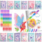 BenLouis 24 Butterfly Mini Coloring Books Kids with 24 Stacking Crayons Butterfly Theme Party Favors Activity Books Bulk for Kid