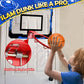 Indoor Basketball Hoop Set for Kids and Adults - Wall Mounted 6'' Mini Hoop for Door, Room, Bedroom - Over The Door and Outdoor