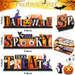 3 Pieces Halloween Table Decorations Pumpkin Table Centerpiece Boo Spooky Wood Sign Trick or Treat Witch Hat Table Decor for Hal