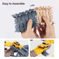 TUMAMA 249pcs Construction Race Track Vehicle Toys for Boys and Girls, STEM Building Set, Safe & Durable Plastic, Yellow